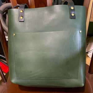 Portland Leather Goods medium classic tote in Jade